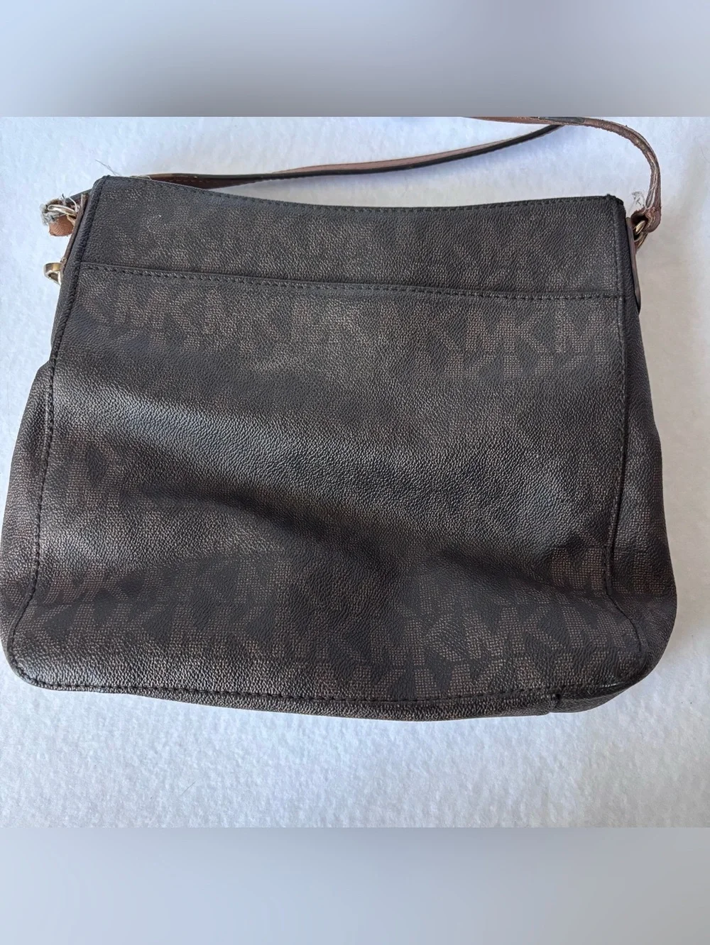 Michael Kors Jet Set Travel Large Messenger Crossbody Bag Brown MK Monogram